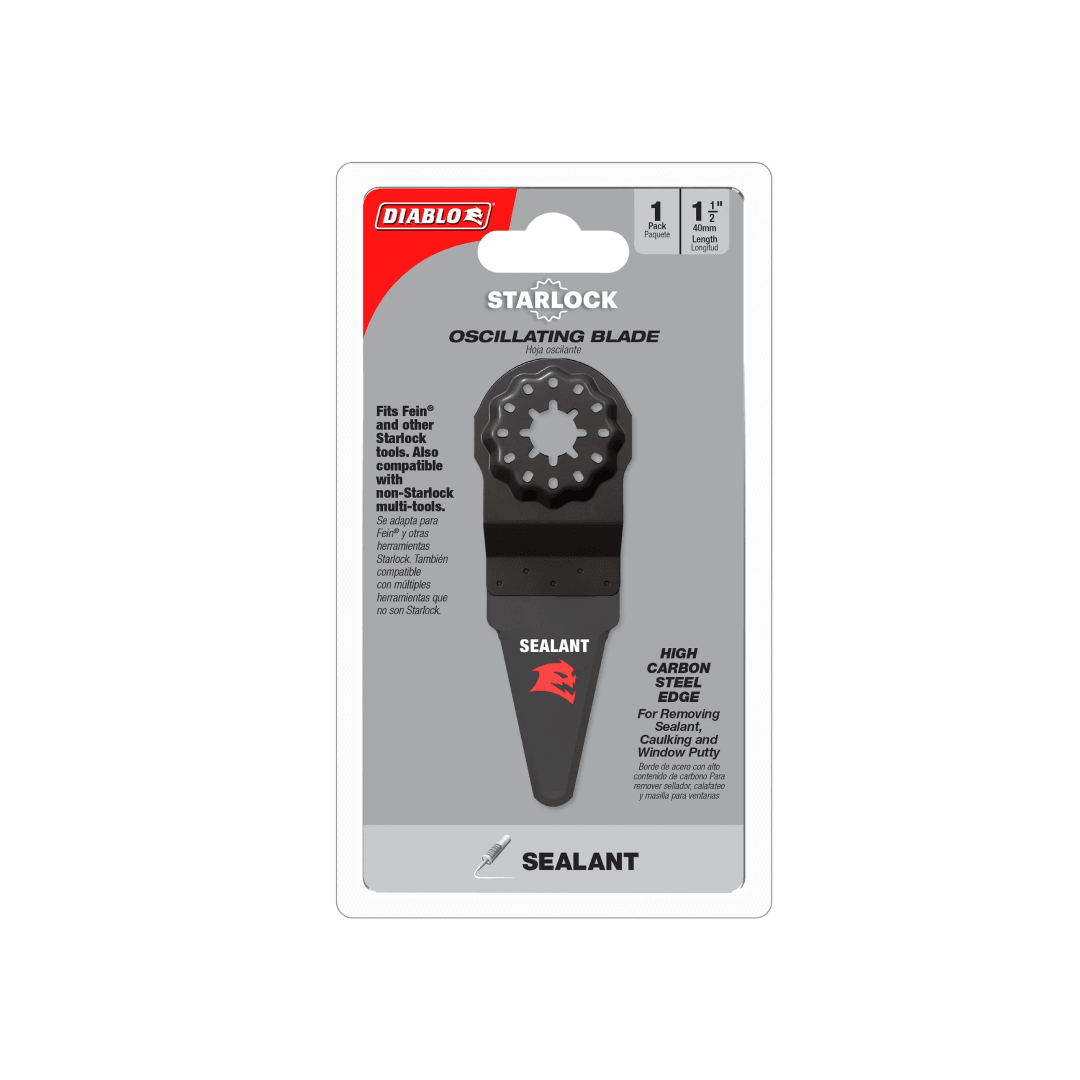 1-1/2 in. Starlock High Carbon Steel Oscillating Blade for Sealant Removal - TESCO Building Supplies