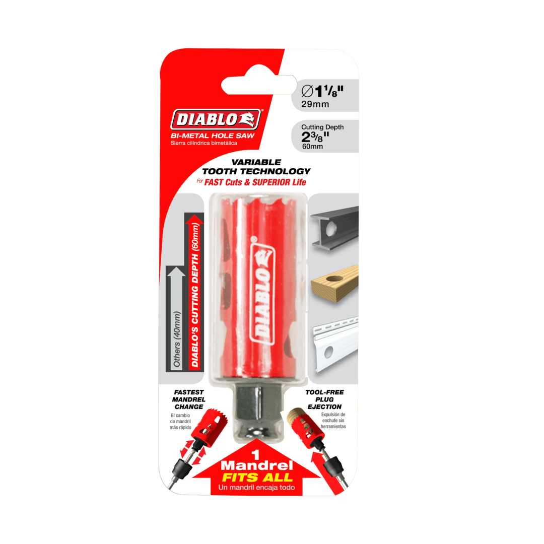 1-1/8 in. Bi-Metal Hole Saw - TESCO Building Supplies