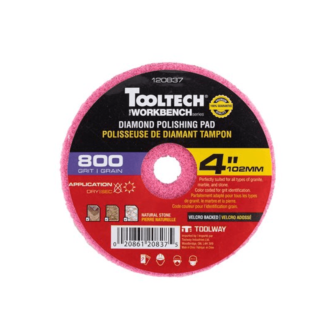 10PC Diamond Dry Polishing Pad 4in 1500 Grit - TESCO Building Supplies