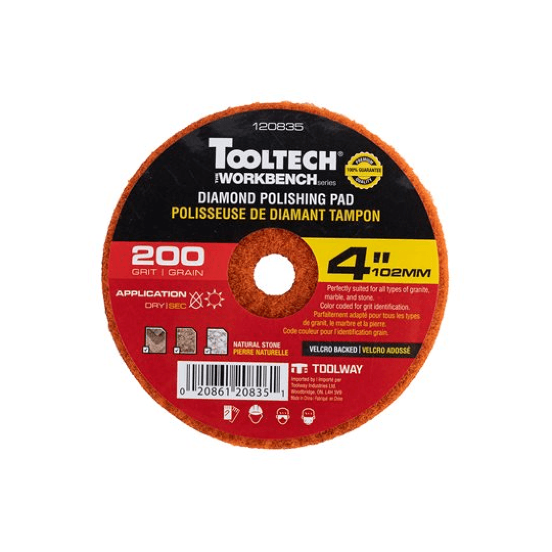 10PC Diamond Dry Polishing Pad 4in 200 Grit - TESCO Building Supplies