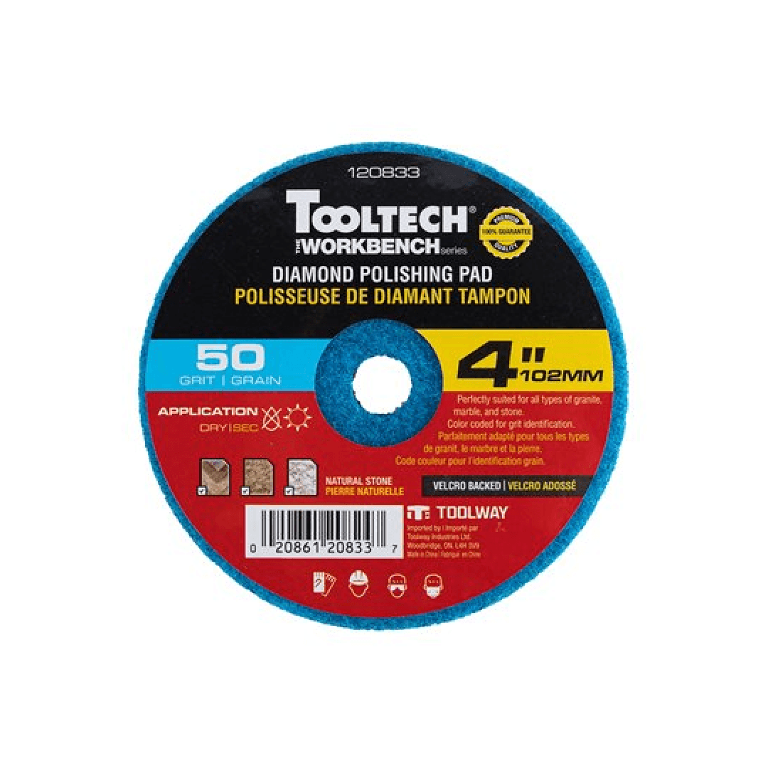 10PC Diamond Dry Polishing Pad 4in 50 Grit - TESCO Building Supplies