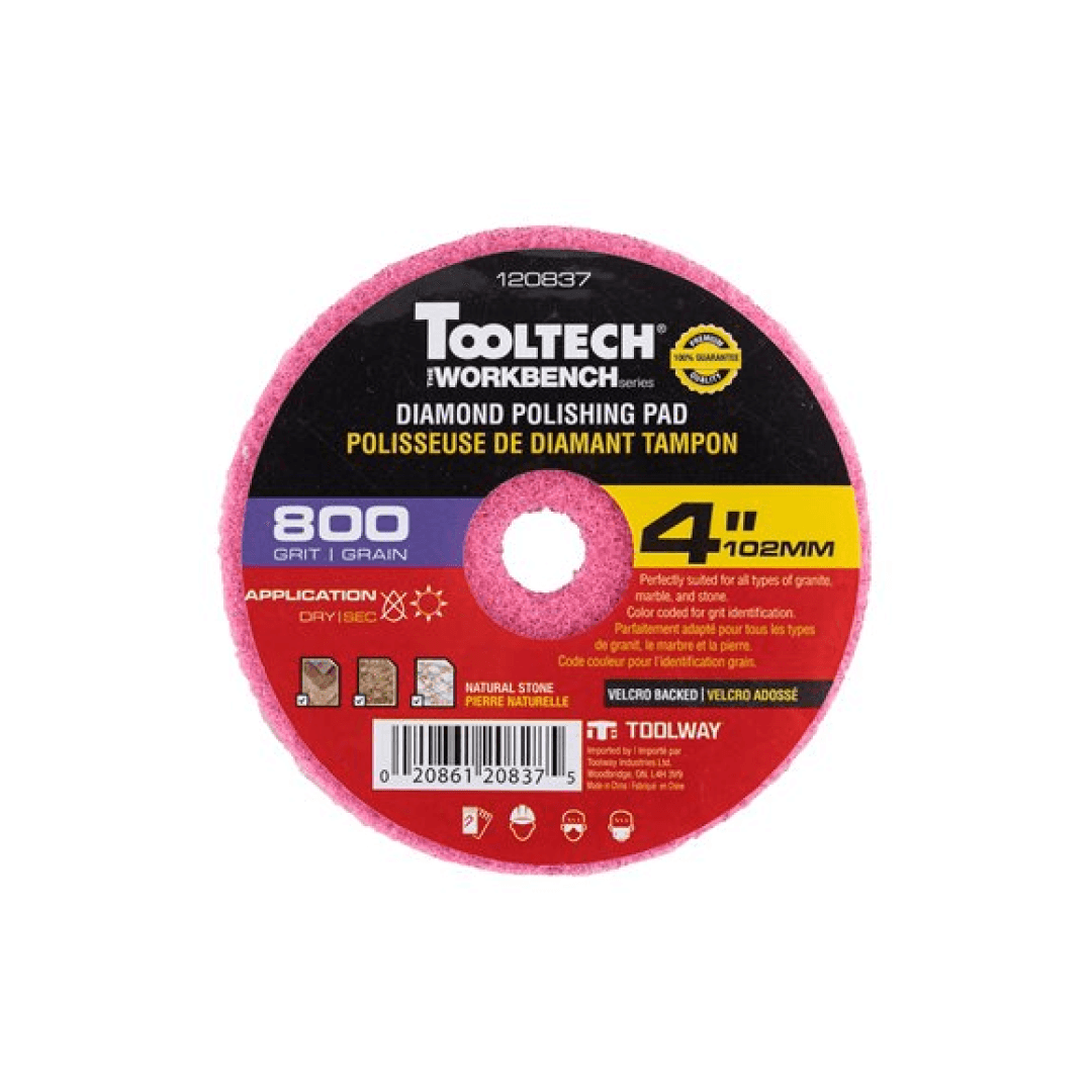 10PC Diamond Dry Polishing Pad 4in 800 Grit - TESCO Building Supplies