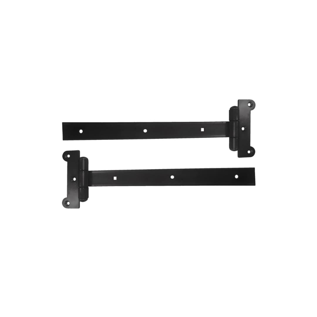 12″ Strap Hinges (2 pcs) | Black Galvanized Steel - SH12BLK - TESCO Building Supplies