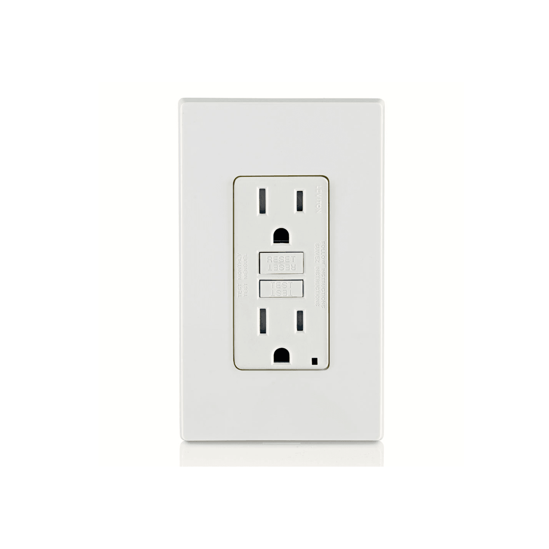 15 Amp SmartlockPro® GFCI Receptacle/Outlet, Tamper-Resistant - GFTR1-W Leviton