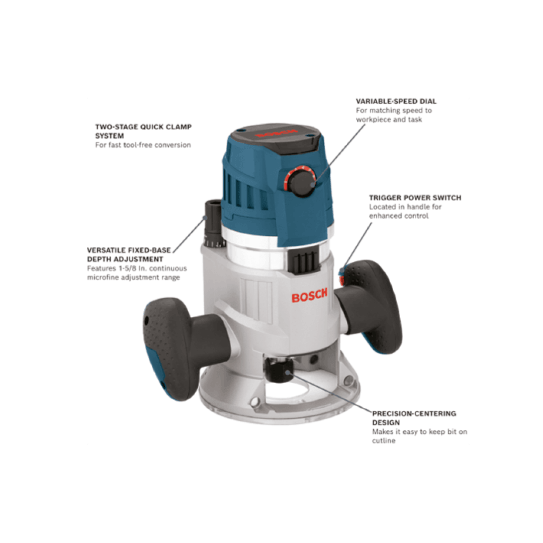 2.3 HP Electronic Fixed-Base Router - MRF23EVS - TESCO Building Supplies