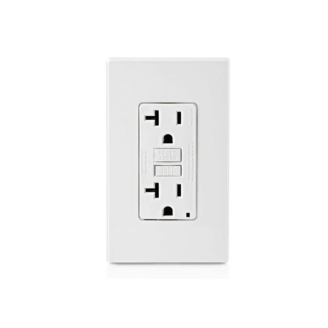 20 Amp SmartlockPro® GFCI Receptacle / Outlet GFNT2W TESCO