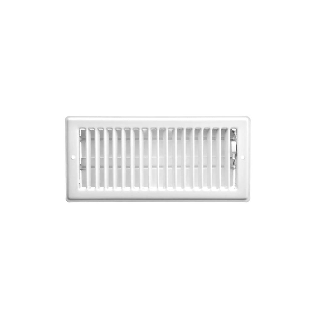 3" x 10" White Ceiling Register With Mounting Holes - RG0127 - TESCO Building Supplies 