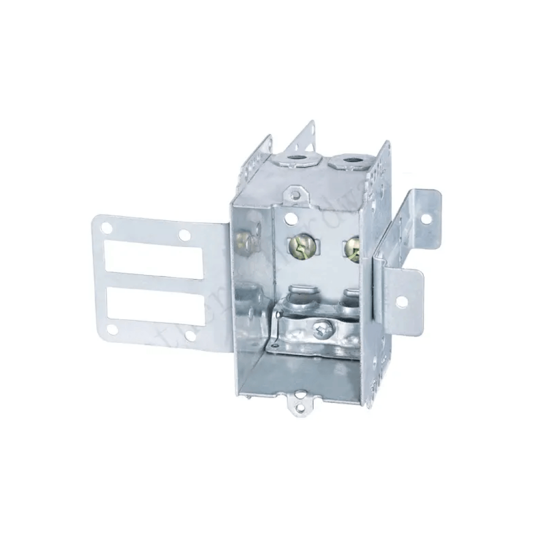 3" x 2" x 2-1/2" Non-Gangable Single Gang Electrical Box With Integral Support Bracket For Steel Studs - 2104-LSSAX - TESCO Building Supplies