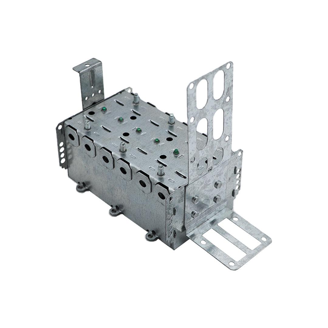 3" x 5-1/2" x 2-1/2" Non-Gangable 3 Gang Electrical Box With Integral Support Bracket For Steel Studs - 2104-LSSAX3 - TESCO Building Supplies