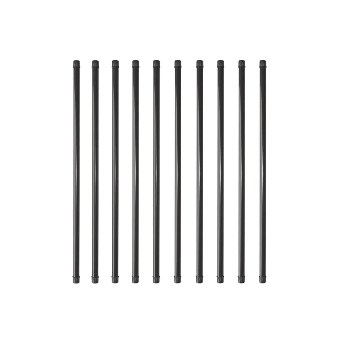32″ Long x 3/4″ Diameter Black Round Tubing Galvanized Steel Round Balusters (10 pcs) - TESCO Building Supplies