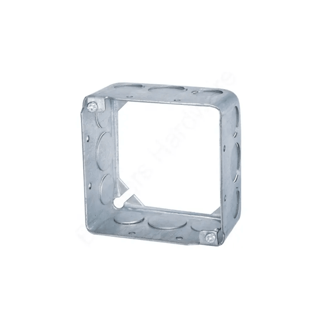 4-11/16"x 4-11/16" x 2-1/8" Square Galvanized Extension Electrical Box With Concentric knockouts - 73171-K - TESCO Building Supplies