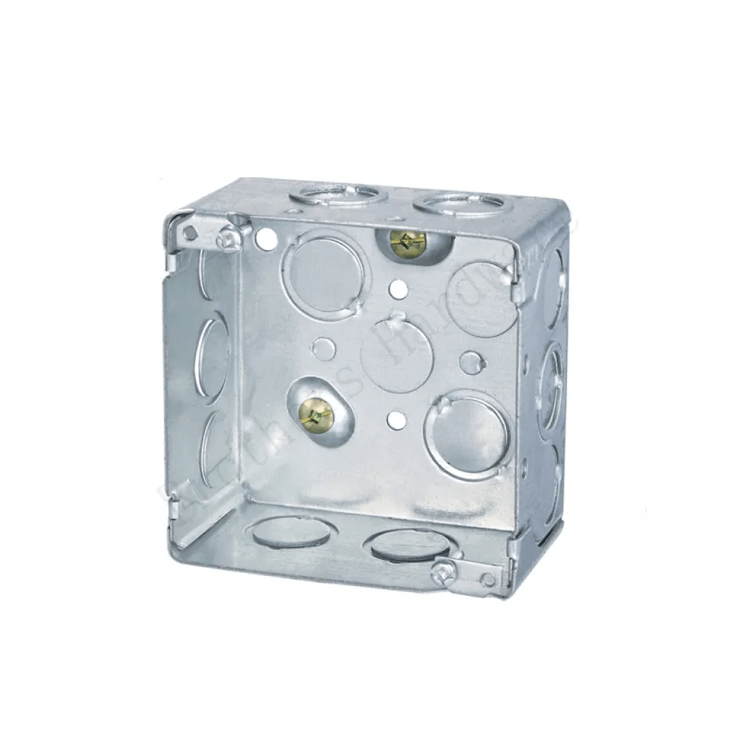 4" x 4" x 2-1/8" Electrical Outlet Conduit Box With Knockout - 52171-K - TESCO Building Supplies