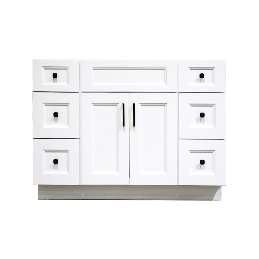48" Hardwood Vanity Base With 4 / 6 Drawer - TESCO Building Supplies