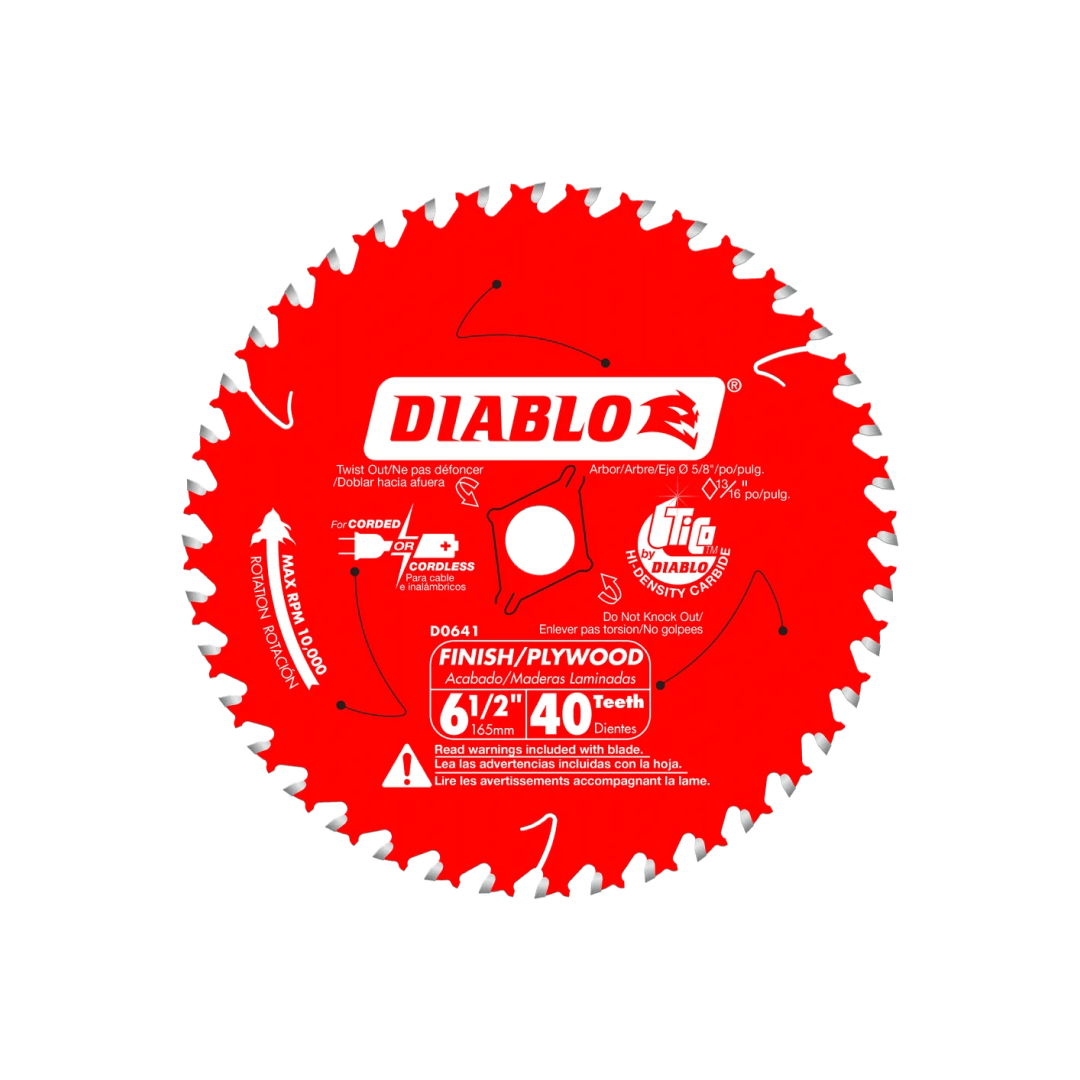 6-1/2 in. x 40 Tooth Finish Trim Saw Blade - D0641A - TESCO Building Supplies