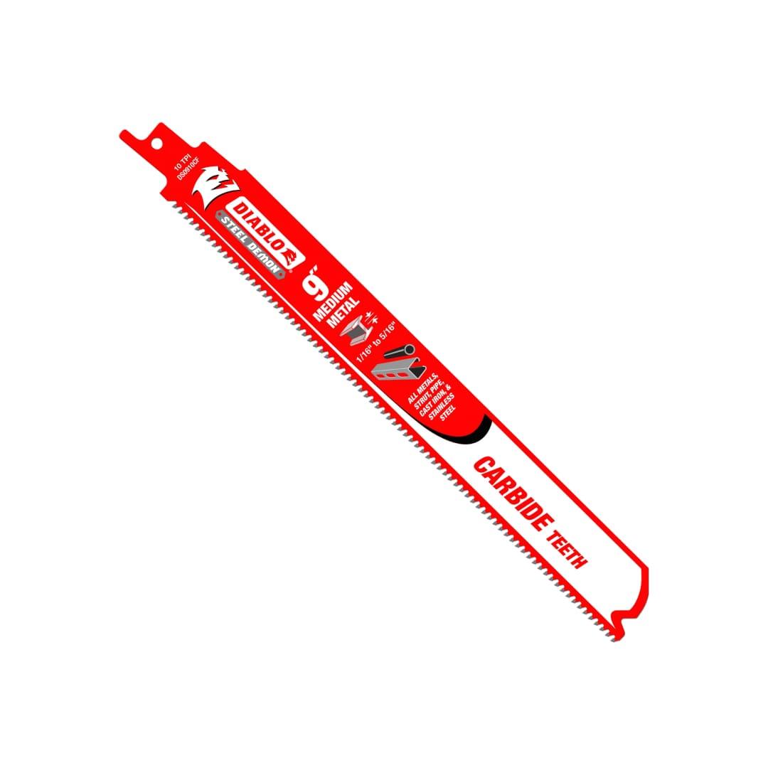9 in. Steel Demon Carbide Recip Blades for Medium Metal Cutting - DS0910CF - TESCO Building Supplies
