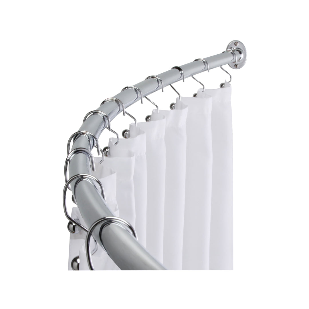 Adjustable Curved Shower Rod Polished Chrome TESCO Building Supplies