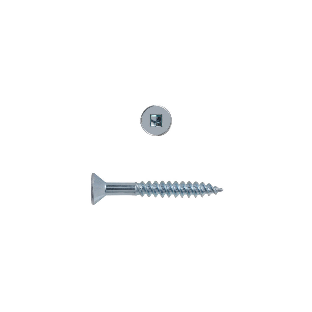 Hillman 10 X 1-1/4 Inch Flat Head Square Drive Wood Screws – Zinc Plated, 100-Pack For Woodworking And Cabinetry