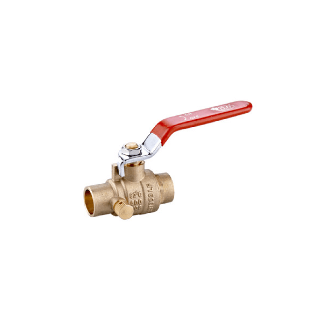 Ball Valve 1/2" Solder With Drain - 611021-CBVD - TESCO Building Supplies