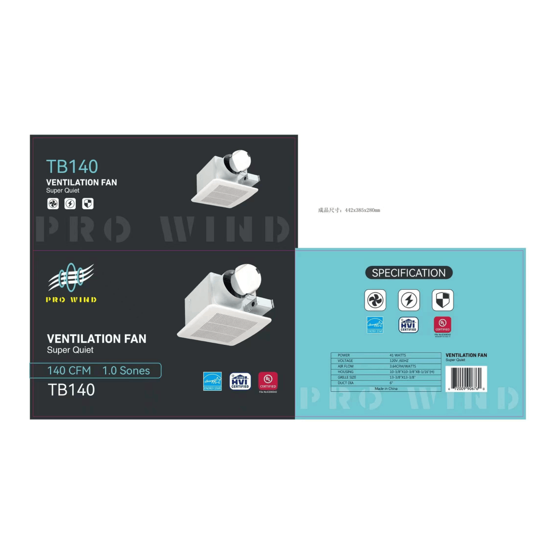 Bathroom Exhaust Fans Super Quite - TB140 TESCO Building Supplies