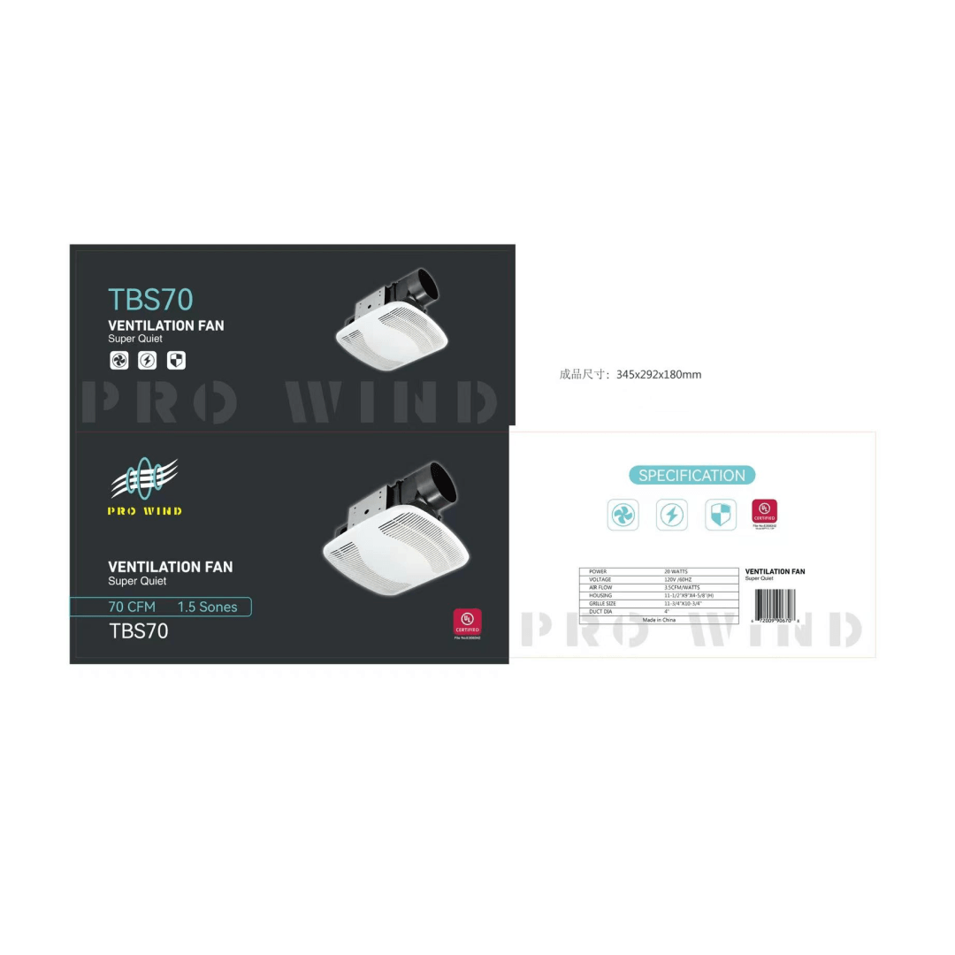 Bathroom Exhaust Fans Super Quite - TBS70 TESCO Building Supplies