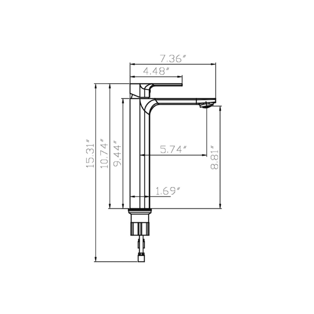 Bathroom Sink Faucet - F11T127 KODAEN INC.