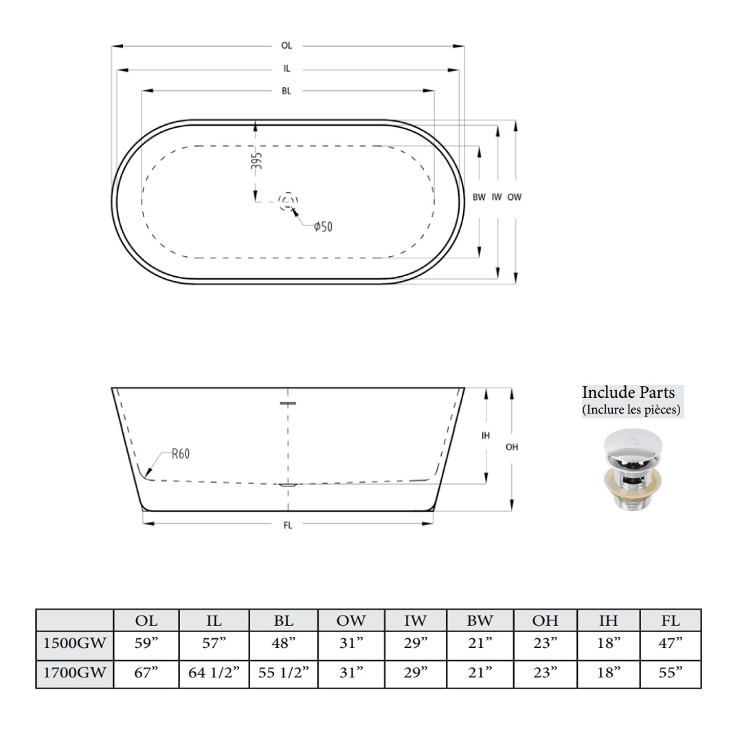 Bathtub - Allure KODAEN INC.