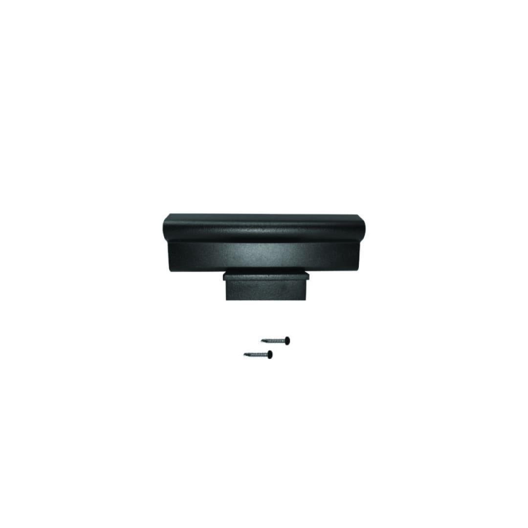 Black Aluminum In-line Post Cap for Smooth Continuous Line Railing - BLLPC180 - TESCO Building Supplies