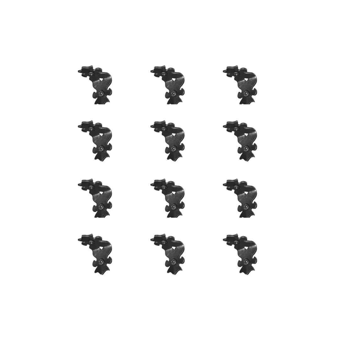Black Galvanized Steel 2″ Decorative Rafter Clips (12 pcs) - RC2 - TESCO Building Supplies