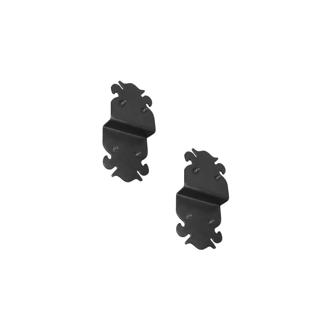 Black Galvanized Steel 6″ Decorative Post to Beam Supports (2 pcs) - P2B6 - TESCO Building Supplies