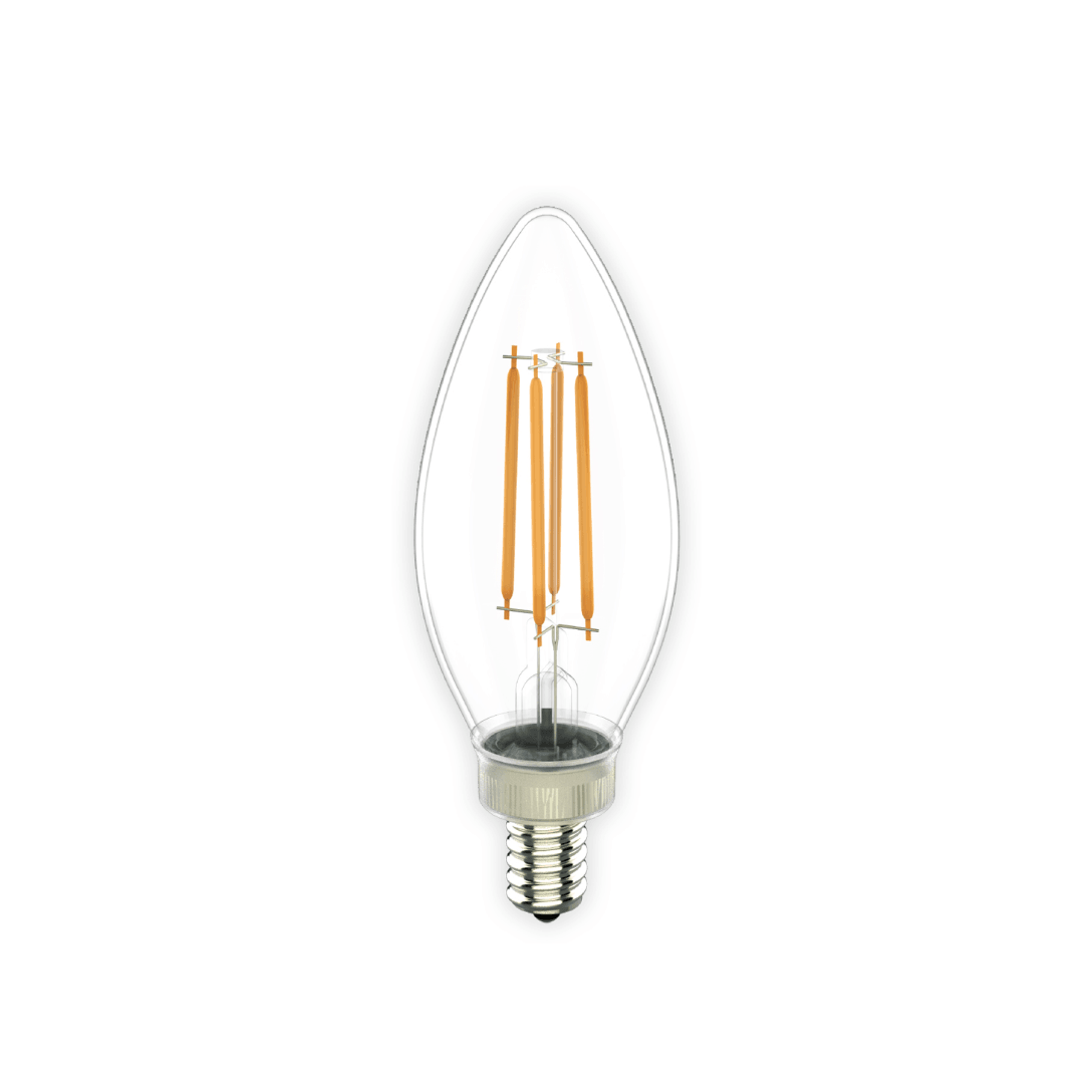 Candle Filament LED Light Bulb E12 3.8W - VO-FCAW3.8 - TESCO Building Supplies