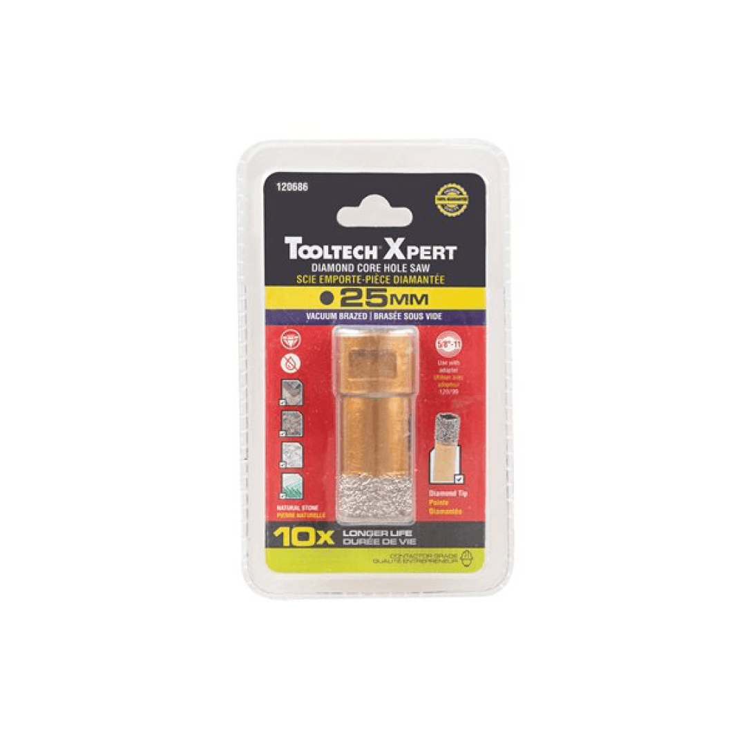 Diamond Core Hole Saw Bit 1in (25mm) Thread 5/8-11 - TESCO Building Supplies