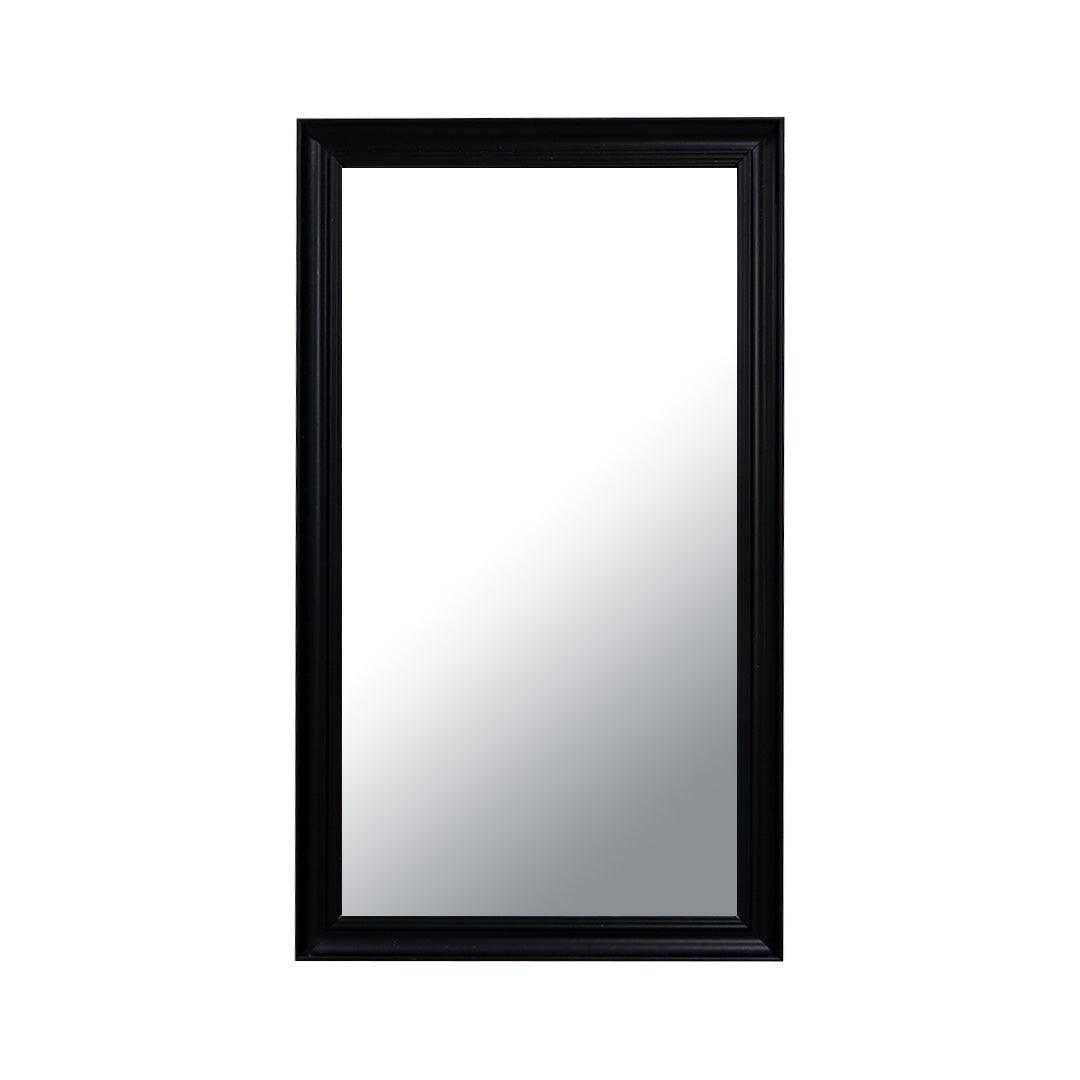 Framed Rectangular Bathroom Vanity Mirror in Black - B - TESCO Building Supplies