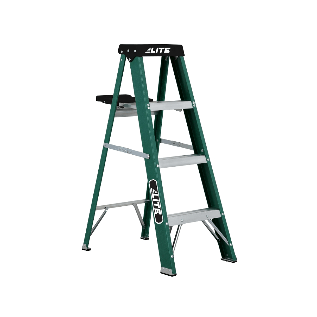 Heavy-Duty Fibreglass Stepladder 4ft Type 2 225 lb - LP-30477 - TESCO Building Supplies