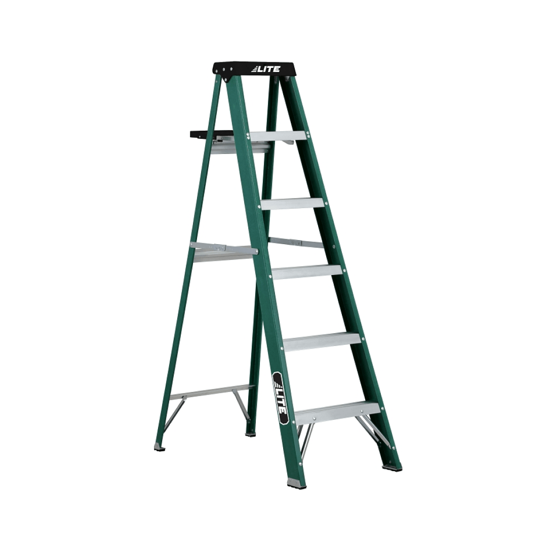 Heavy-Duty Fibreglass Stepladder 6ft Type 2 225 lb - LP-30677 - TESCO Building Supplies