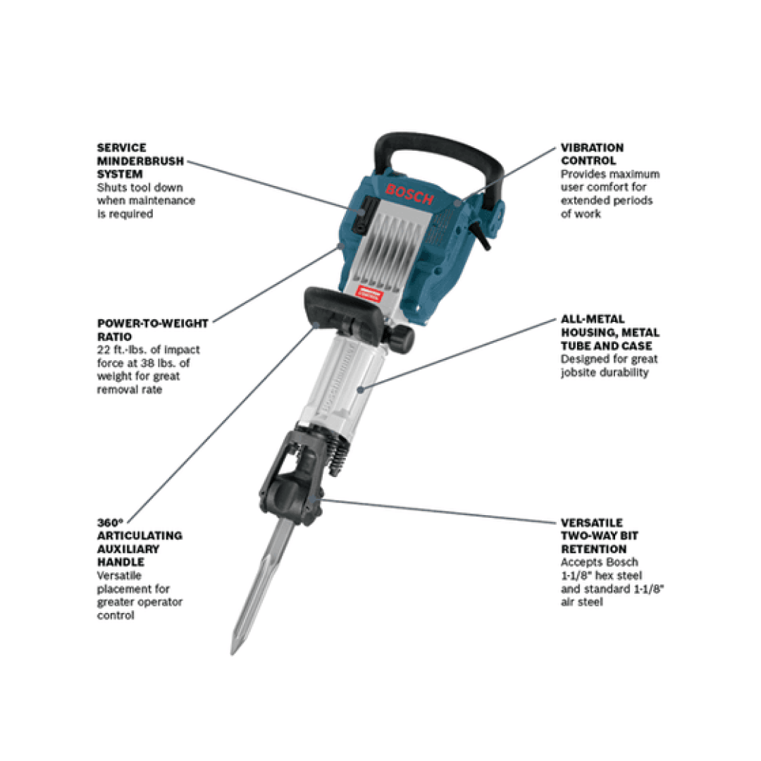 Jack 35 Lb. 1-1/8 In. Hex Breaker Hammer - 11335K - TESCO Building Supplies