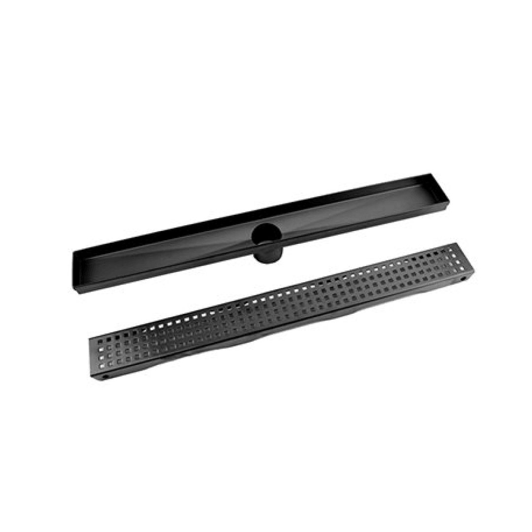 Linear Shower Drain Slot Grid 2in 24" x 2-3/4" x 2-3/4" Matte Black - 188091 - TESCO Building Supplies