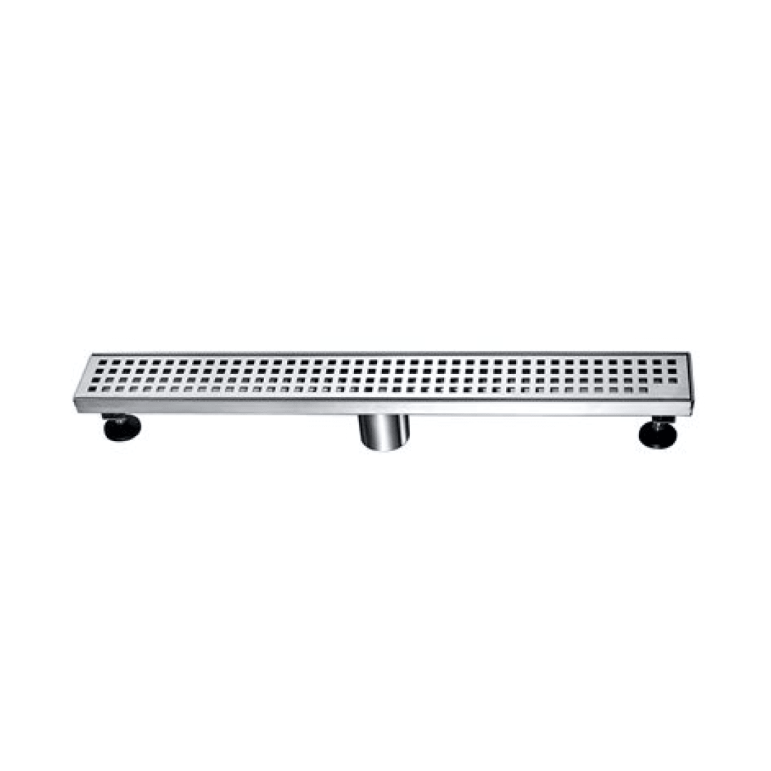 Linear Shower Drain Sq. Grid 2in 47" x 3" x 3-1/8" - 188065 - TESCO Building Supplies