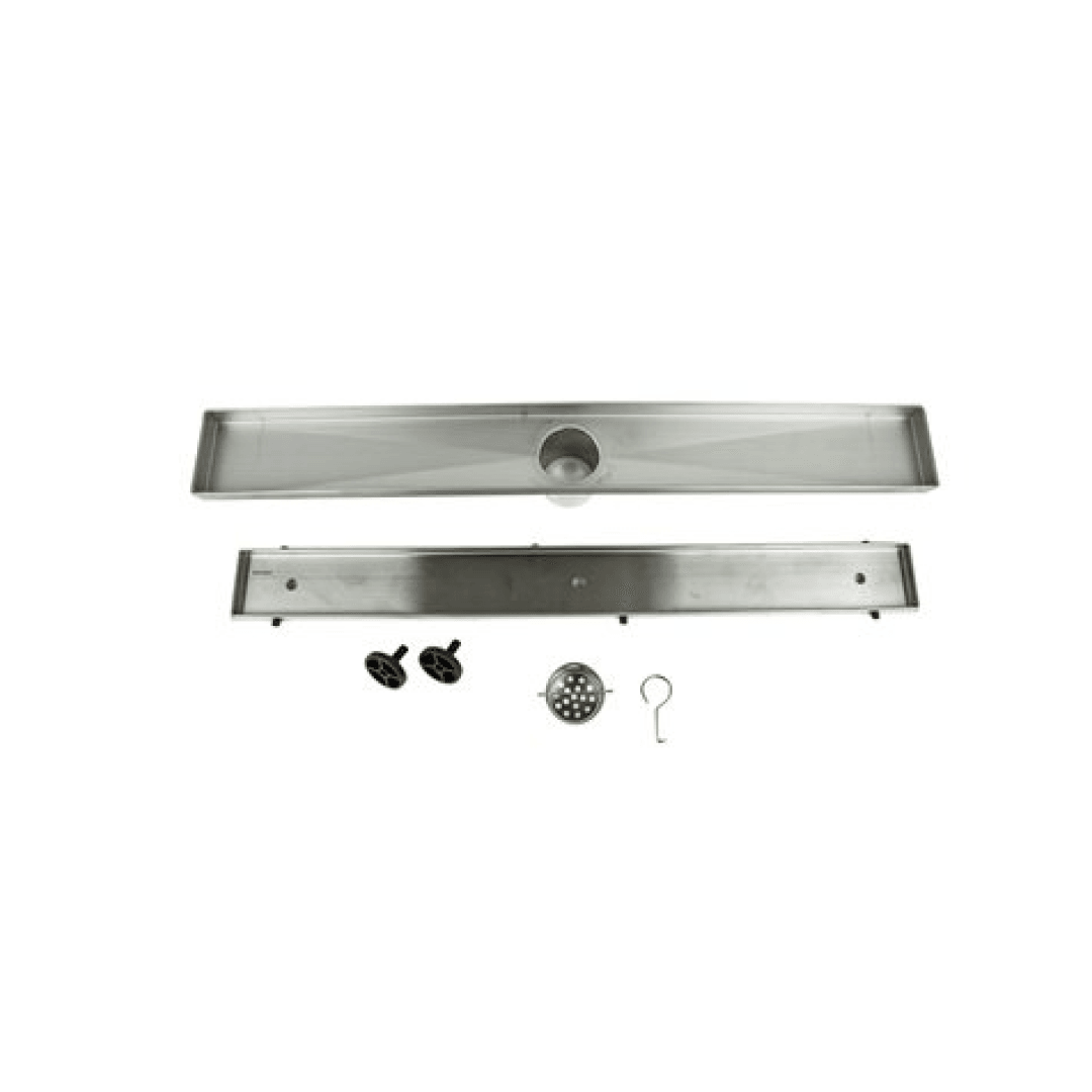 Linear Shower Drain Tile-in 2in 24" x 3" x 3-1/8" - 188056 - TESCO Building Supplies