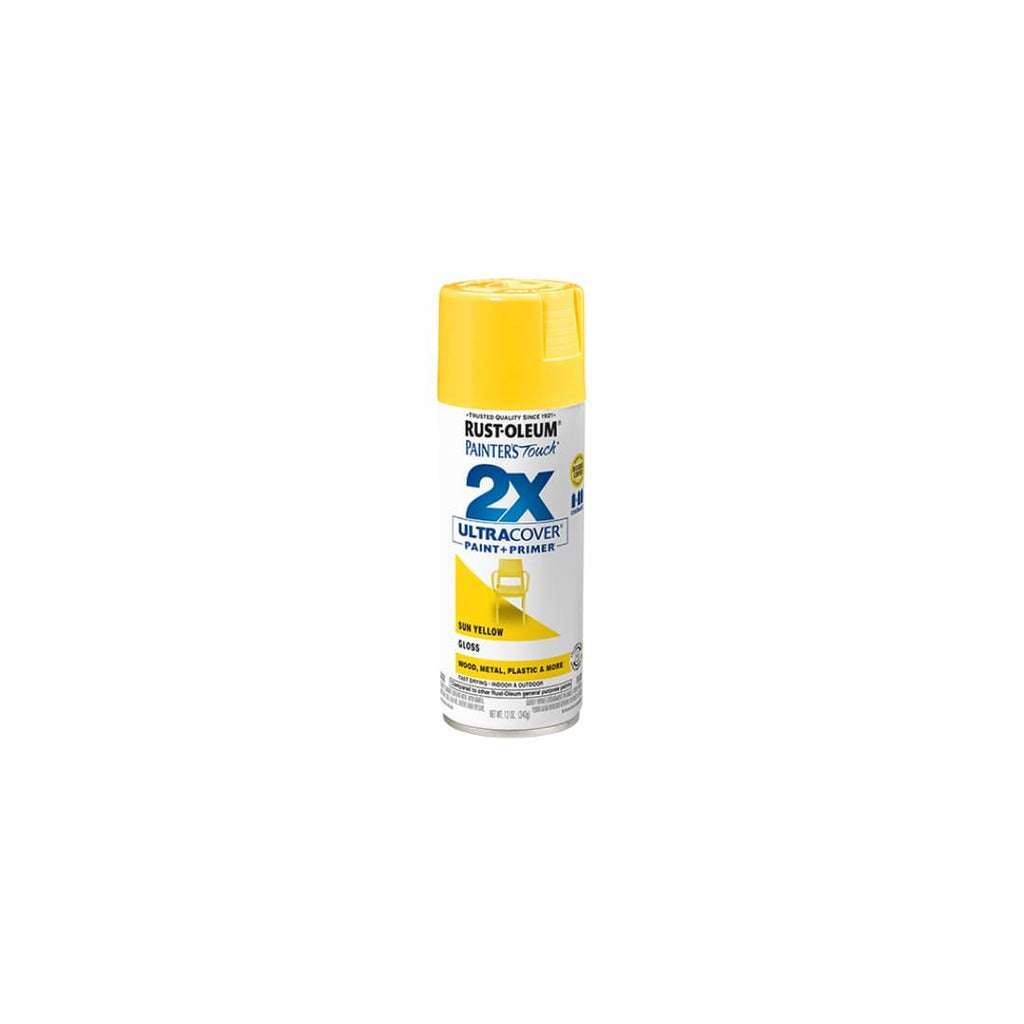 Painter's Touch® 2x Ultra Cover® Spray Paint - Gloss Sun Yellow - TESCO Building Supplies 