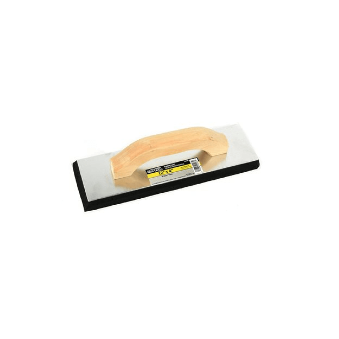 Professional Gum Rubber Float 12in x 4in Wooden Handle - TESCO Building Supplies