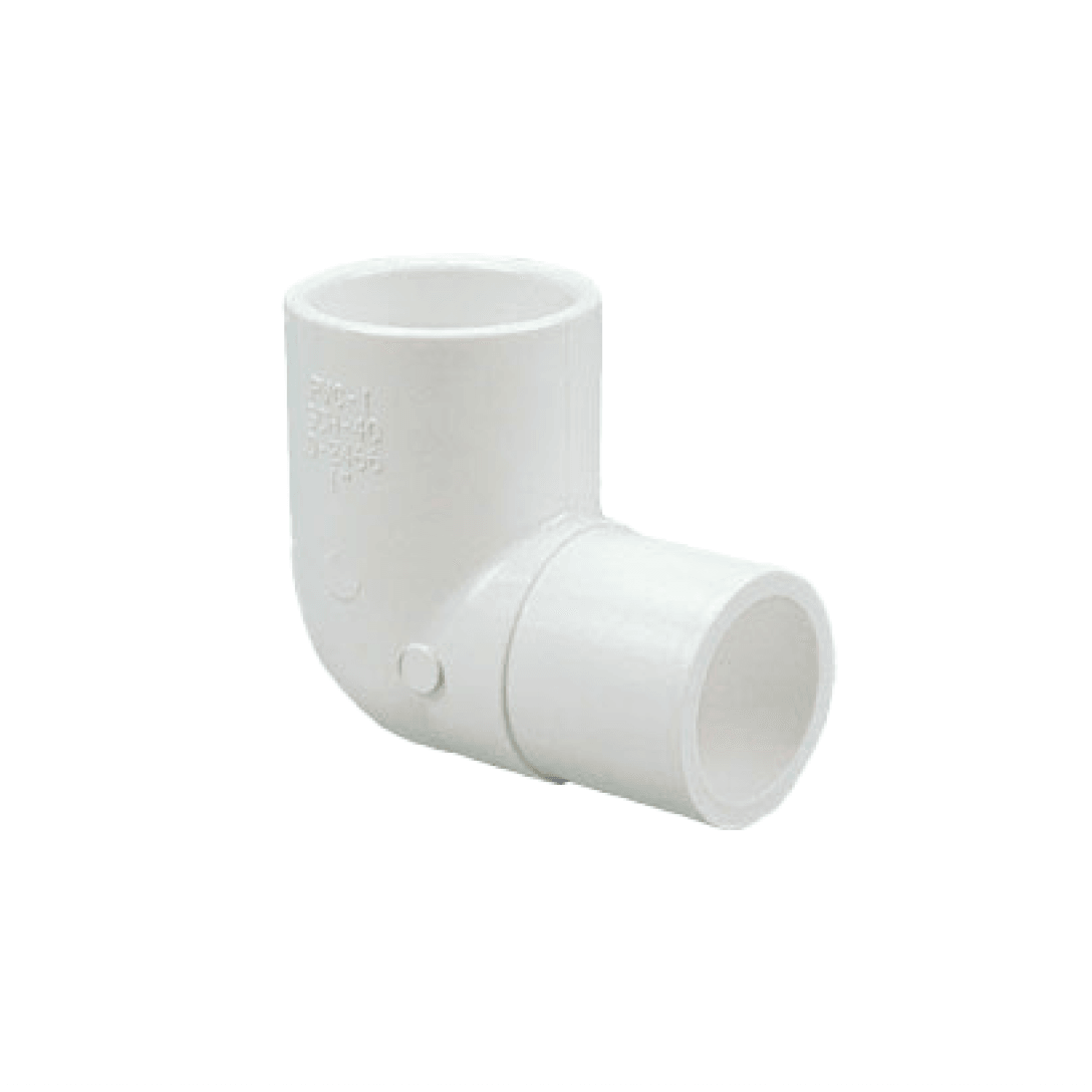 PVC Schedule 40 SCH40 90 Deg Street Elbow Spigot x Slip - 409 - TESCO Building Supplies