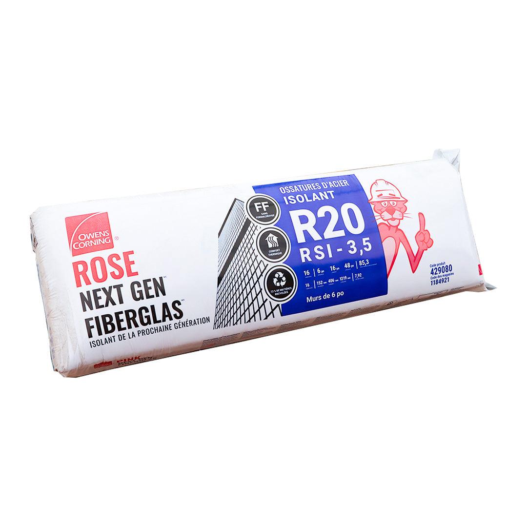 R20 24" X 48" Pink Next Gen™ Fiberglas® Steel Insulation 128sf/Bag - TESCO Building Supplies