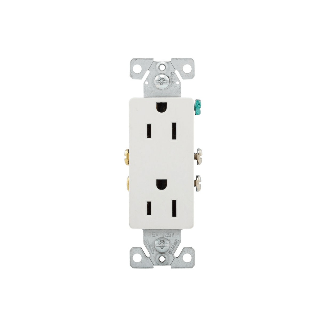 Residential Grade Decorator Duplex Receptacle - 1107W EATON