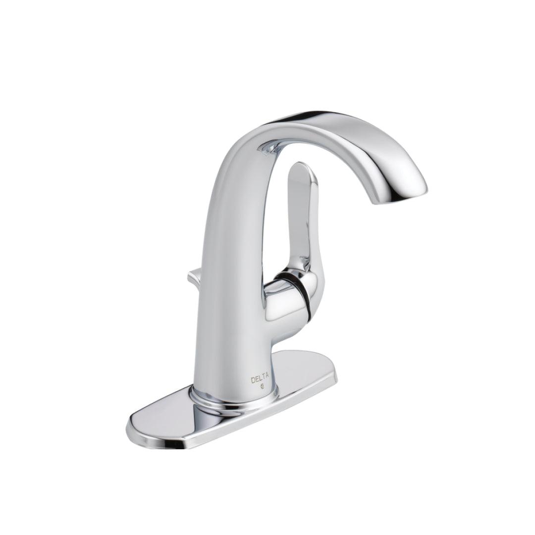 Single Handle Bathroom Faucet In Chrome - 15714LF-ECO - TESCO Building Supplies
