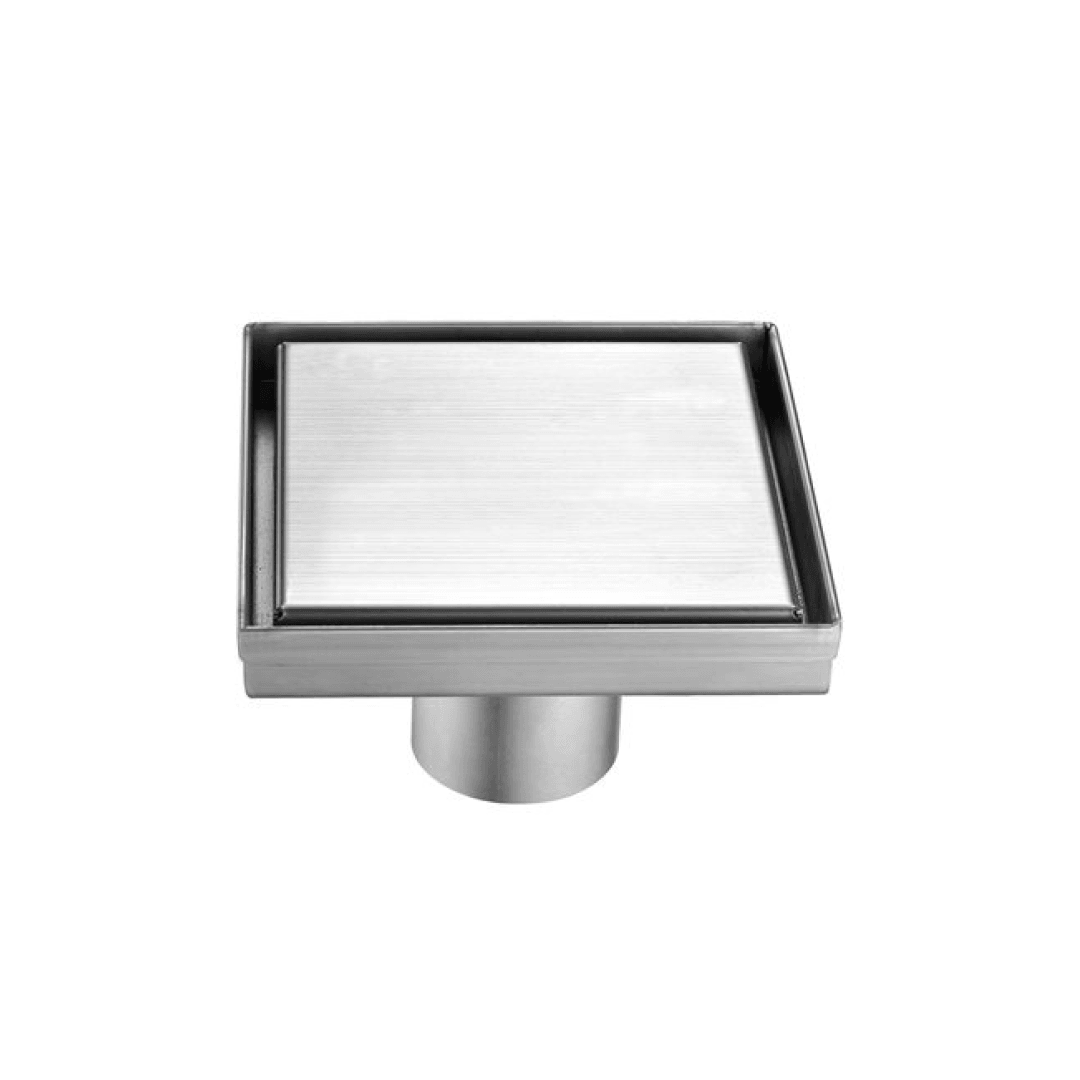 Square Shower Drain Solid Grid 2in 5-3/32" x 5-3/32" x 3-1/8" - 188066 - TESCO Building Supplies
