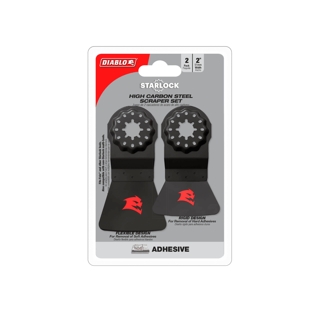 Starlock High Carbon Steel Oscillating Scraper Set for Adhesive Removal - TESCO Building Supplies