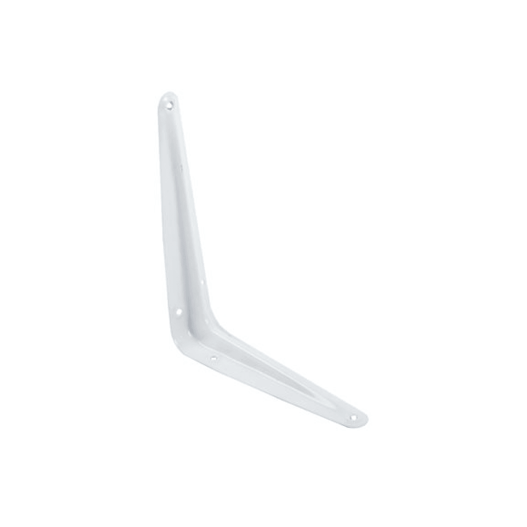 Steel Shelf Bracket 8 x 10" White - TESCO Building Supplies