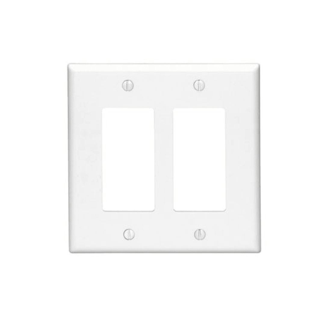Thermoplastic Nylon 2-Gang Decora/GFCI Device Wallplate - PJ262-W Leviton