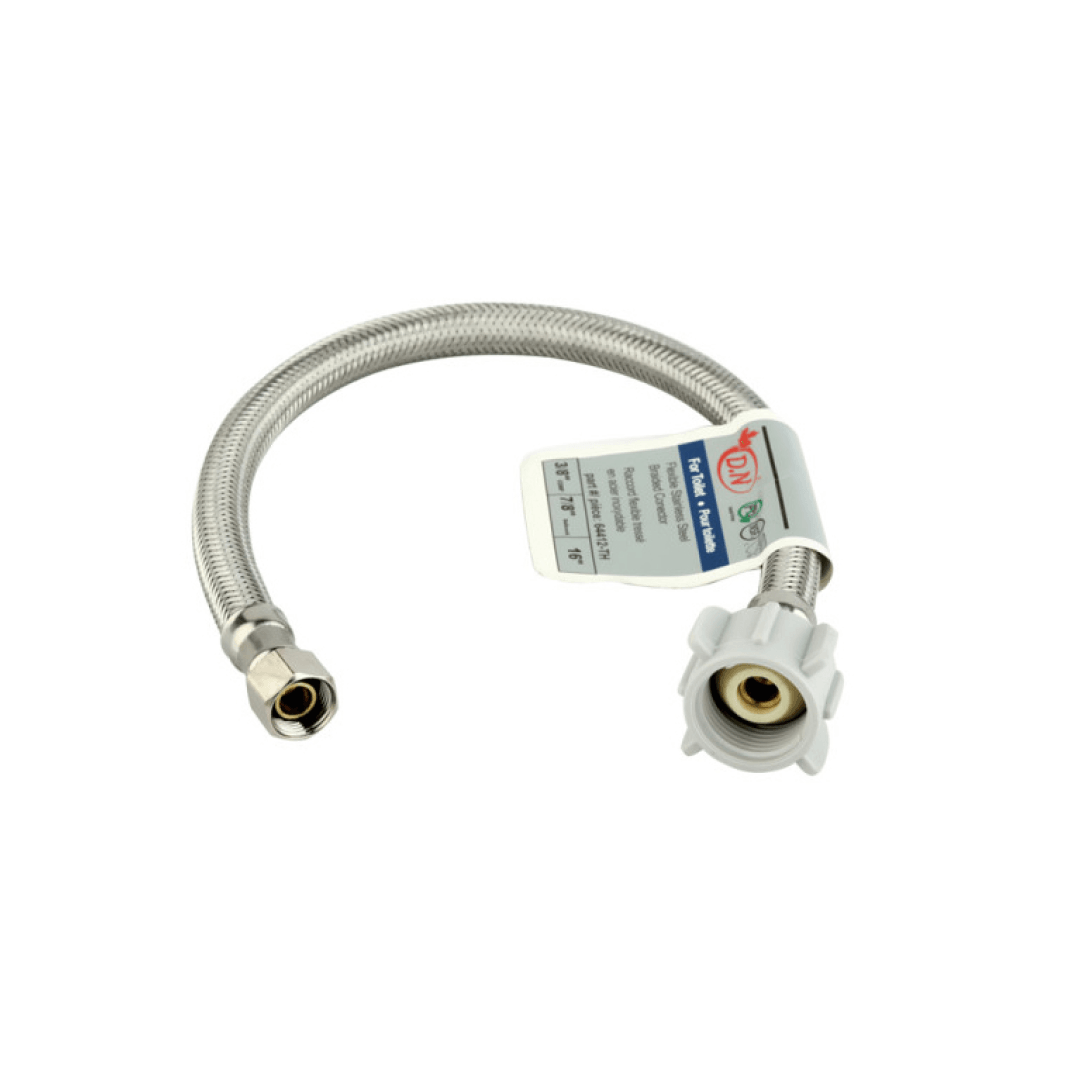 Toilet Flexible Connector 3/8″ OD Comp x 7/8″ Ballcock - TESCO Building Supplies