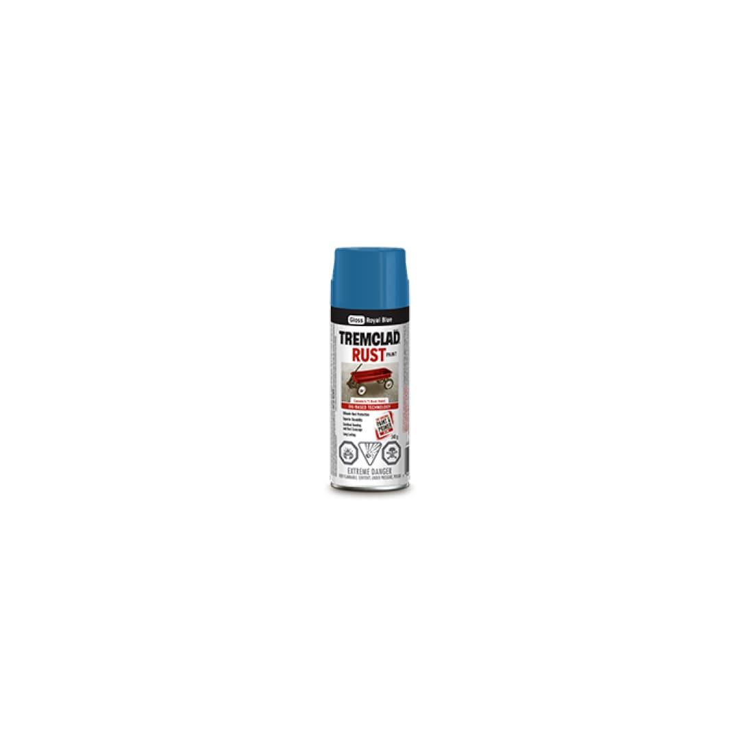 TREMCLAD® Oil Based Rust Paint Aerosol Spray - Gloss Deep Blue - TESCO Building Supplies